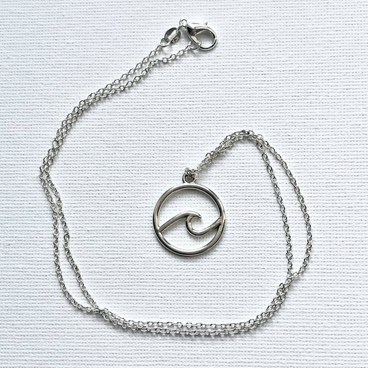 Ocean Embrace Necklace With Sterling Silver Chain