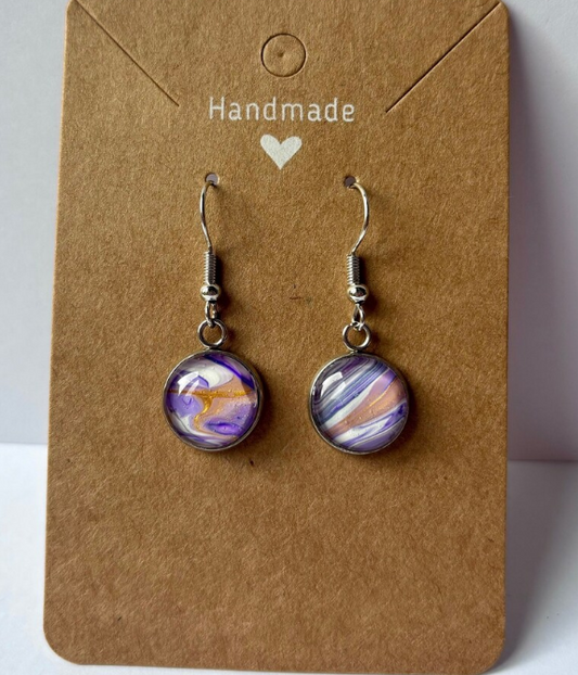 Lavender Dream Eco-Friendly Earrings | Purple Handmade Jewellery | Stainless Steel Earrings