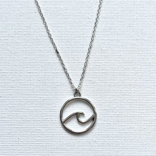 Ocean Embrace Necklace With Sterling Silver Chain